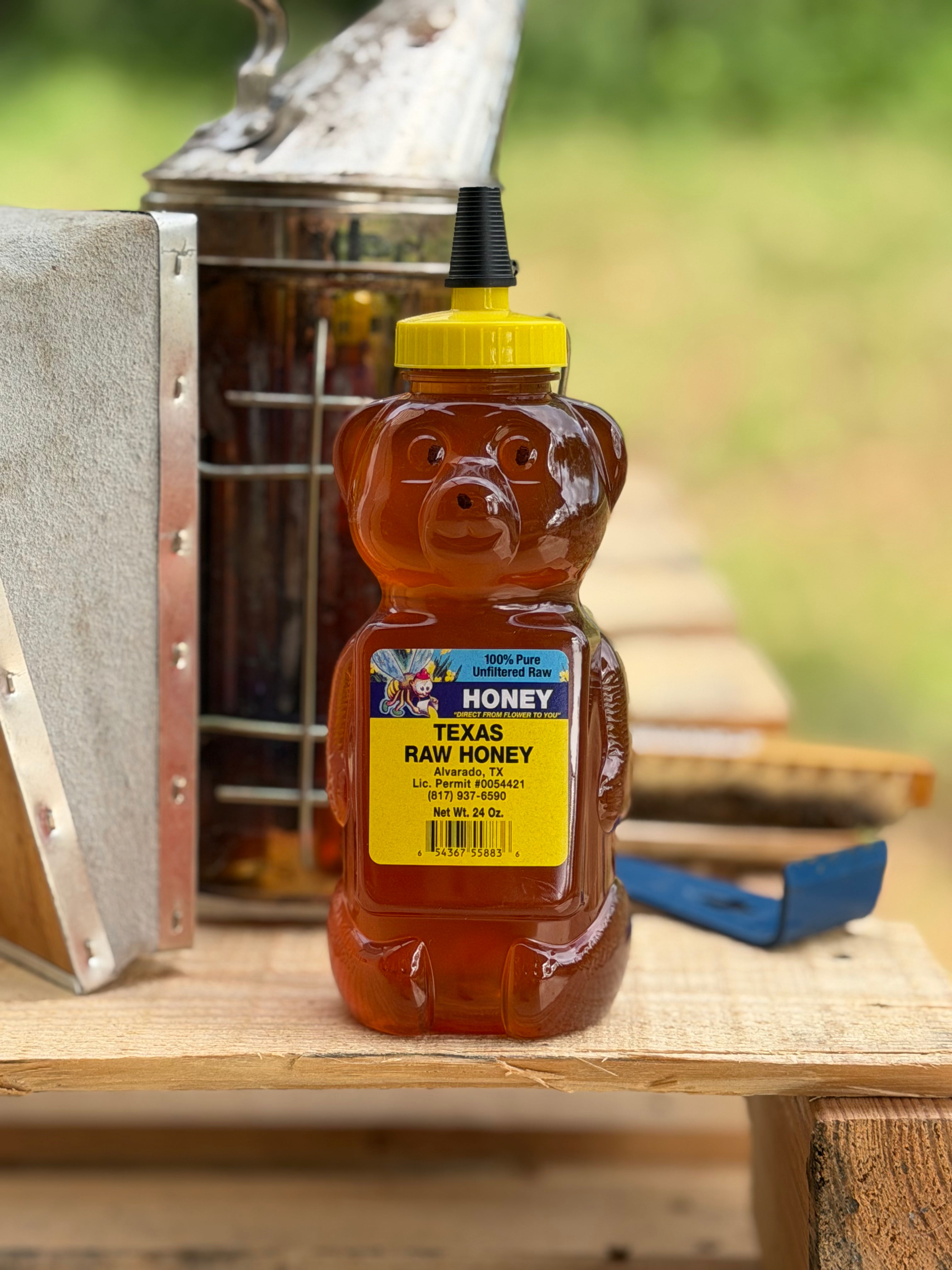 24oz Texas Raw Honey Bear